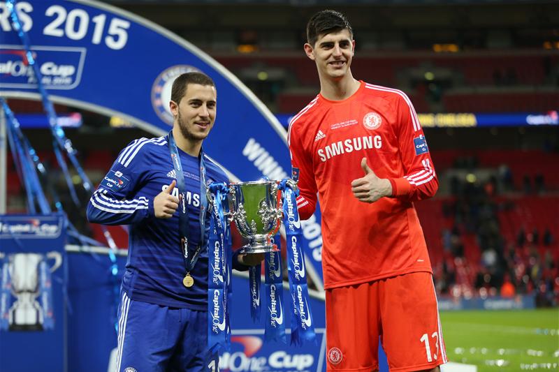 Hazard et Courtois chelsea